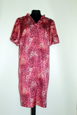 Rochie print abstract roz anii '60