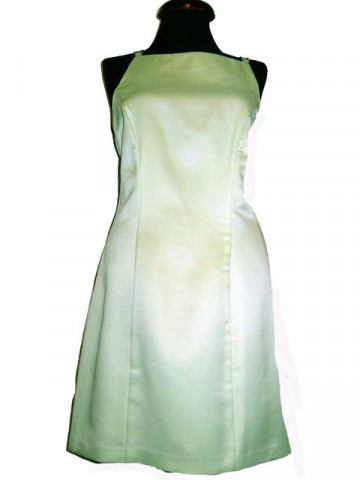 Rochie vintage de ocazie verde fistic anii '70