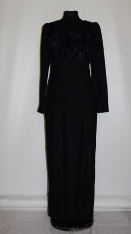 Rochie maxi neagra "Mothwurf" anii '80