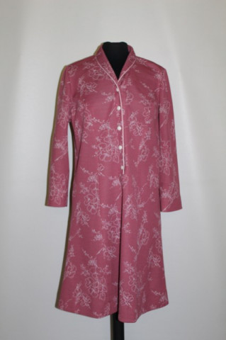 Rochie roz carne prinf floral alb anii '70