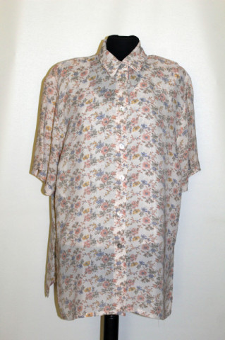 Cămașă cu suprapuneri print floral anii 80-90