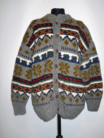 Cardigan retro stil etnic anii '80