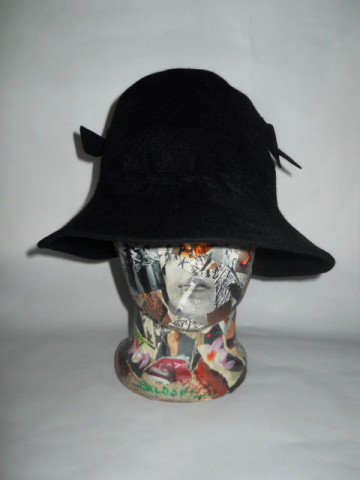 Cloche vintage negru anii '20
