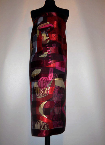 Esarfa retro "Picasso" anii '80