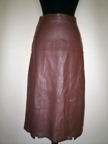Fustă din piele naturală Blumode anii 80