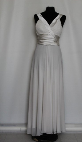 Rochie de seara alba bust plisat repro anii '70