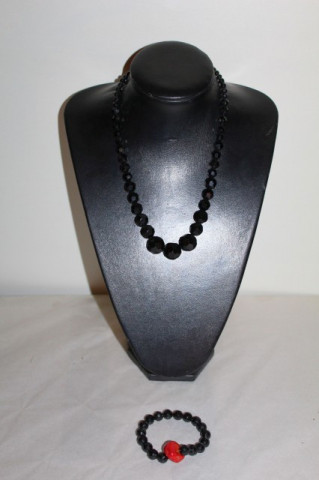 Set vintage sticla si coral anii '70