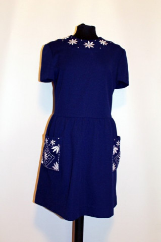 Rochie vintage broderie naif anii '60