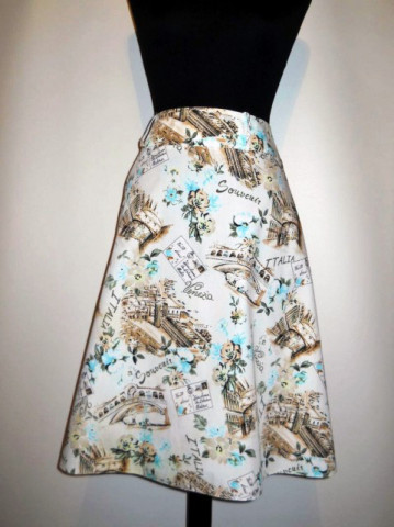 Fusta "Dorothy Perkins" print italian anii '90