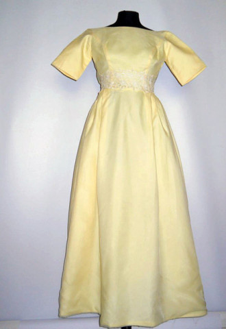 Rochie de seara vintage galben marzipan anii '60