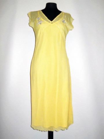 Rochie retro galbena brodata anii '90