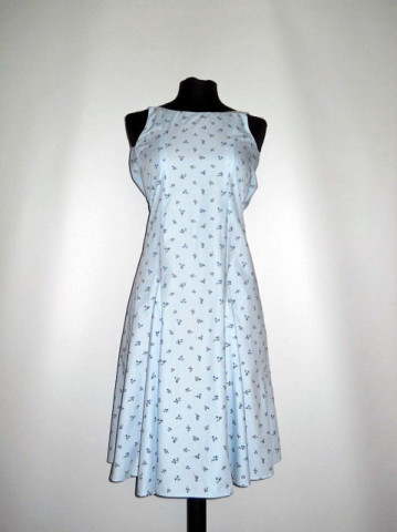 Rochie vintage bleu in clini anii '70