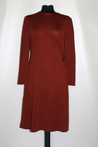 Rochie vintage maro fundiță anii 60