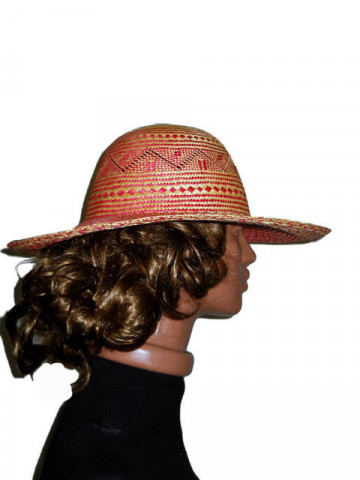 Palarie vintage de pai modele geometrice anii '20 - '30