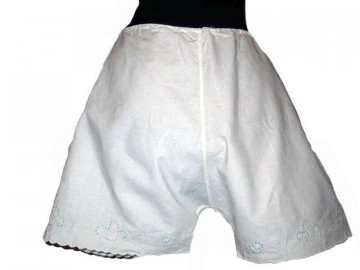 Pantalonasi cu broderie bleu perioada edwardiana cca. 1900
