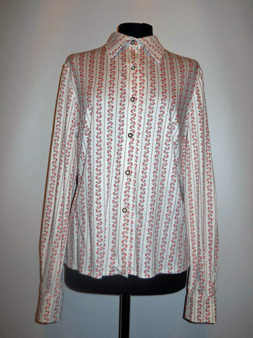 Camasa print popular stilizat anii '70