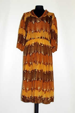 Rochie vintage din batist maro anii '40