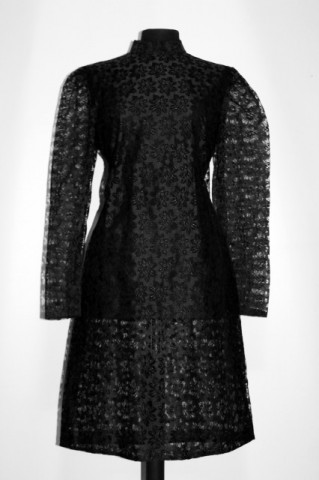 Rochie vintage din dantela neagra anii '60