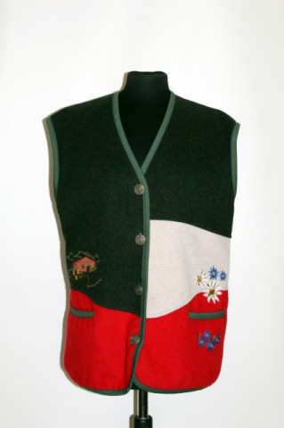Vesta retro flori brodate anii '80