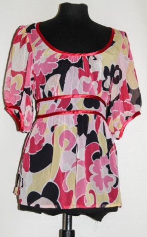 Bluza roz model abstract repro anii '70