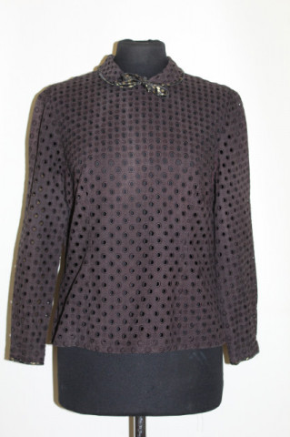 Bluza vintage brodata neagra anii '40