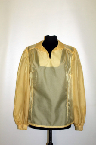 Cămașă din organza galbenă anii 70 - 80