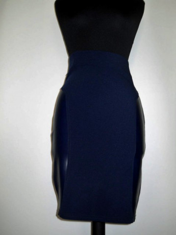 Fusta retro bandage bleumarin anii '80