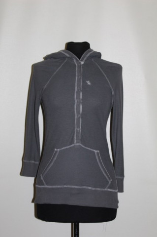 Hanorac gri Abercrombie & Fitch