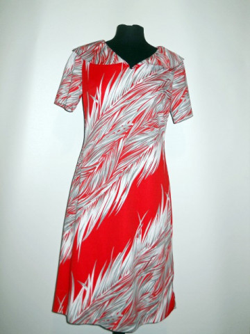 Rochie vintage print vegetal stilizat anii '60