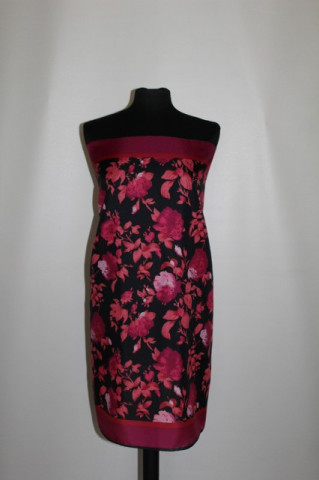 Esarfa flori fucsia anii '80
