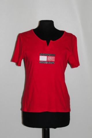 Tricou rosu "Tommy Hilfiger"