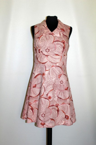 Rochie frez print floral uriaș anii 60