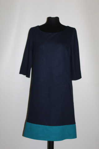Rochie bicolora din jerse repro anii '60