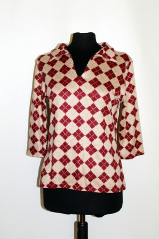 Bluza carouri visinii repro anii '70