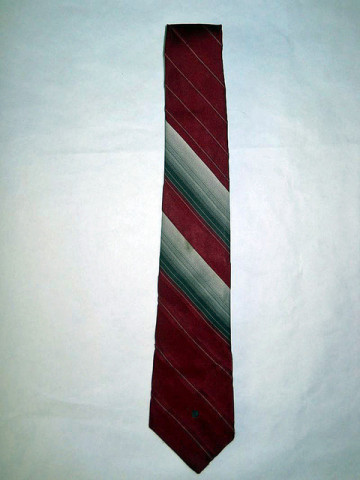 Cravata vintage rosie dungi gri "Pierre Cardin" anii '60