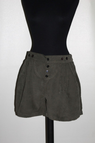 Pantaloni scurți kaki repro anii 70