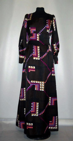 Rochie de ocazie print geometric anii '70
