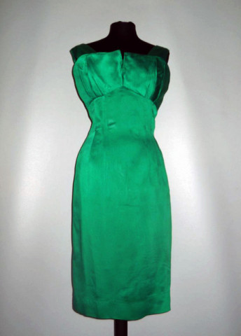Rochie de ocazie verde smarald vintage anii '50