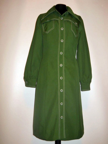 Rochie verde "Neiman Marcus" anii '70