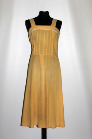 Rochie vintage galben vanilie anii 70