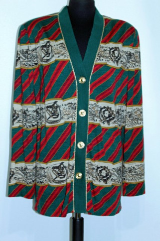 Jacheta retro print fortificatii anii '80