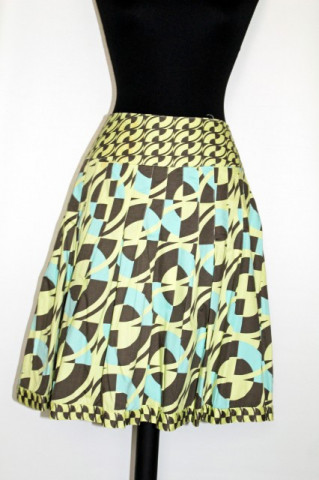 Fusta print geometric repro anii '60
