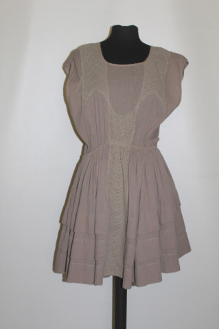 Rochie kaki pânză topită anii 90