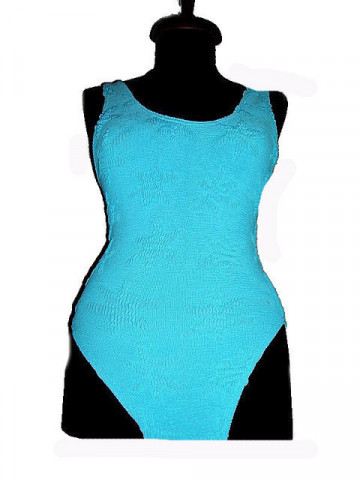 Costum de baie bleu stele de mare anii '80