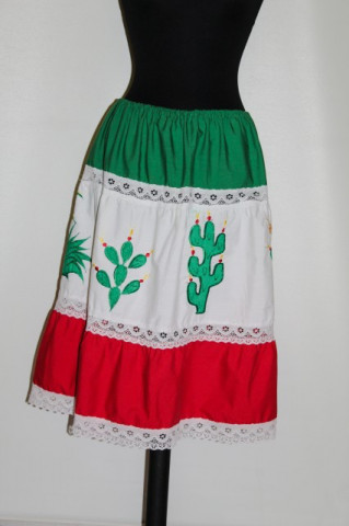 Fusta vintage stil mexican anii '70