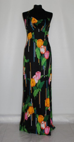 Rochie maxi vintage "Maille de France" anii '70