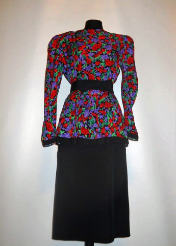Rochie retro de ocazie print floral anii '80