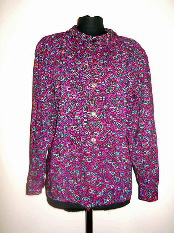 Camasa vintage print geometric anii '60
