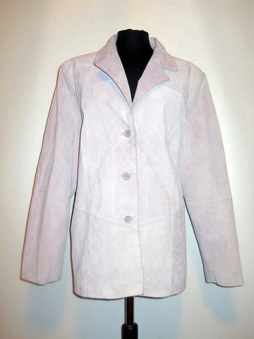 Jacheta retro piele intoarsa lila anii '90