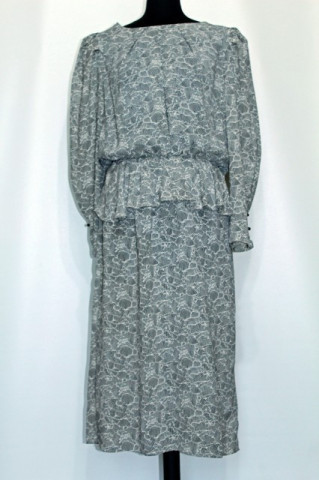 Rochie retro alb cu negru anii '80